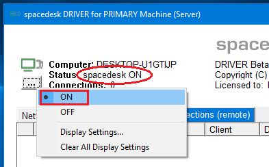 Spacedesk display driver has expired как решить